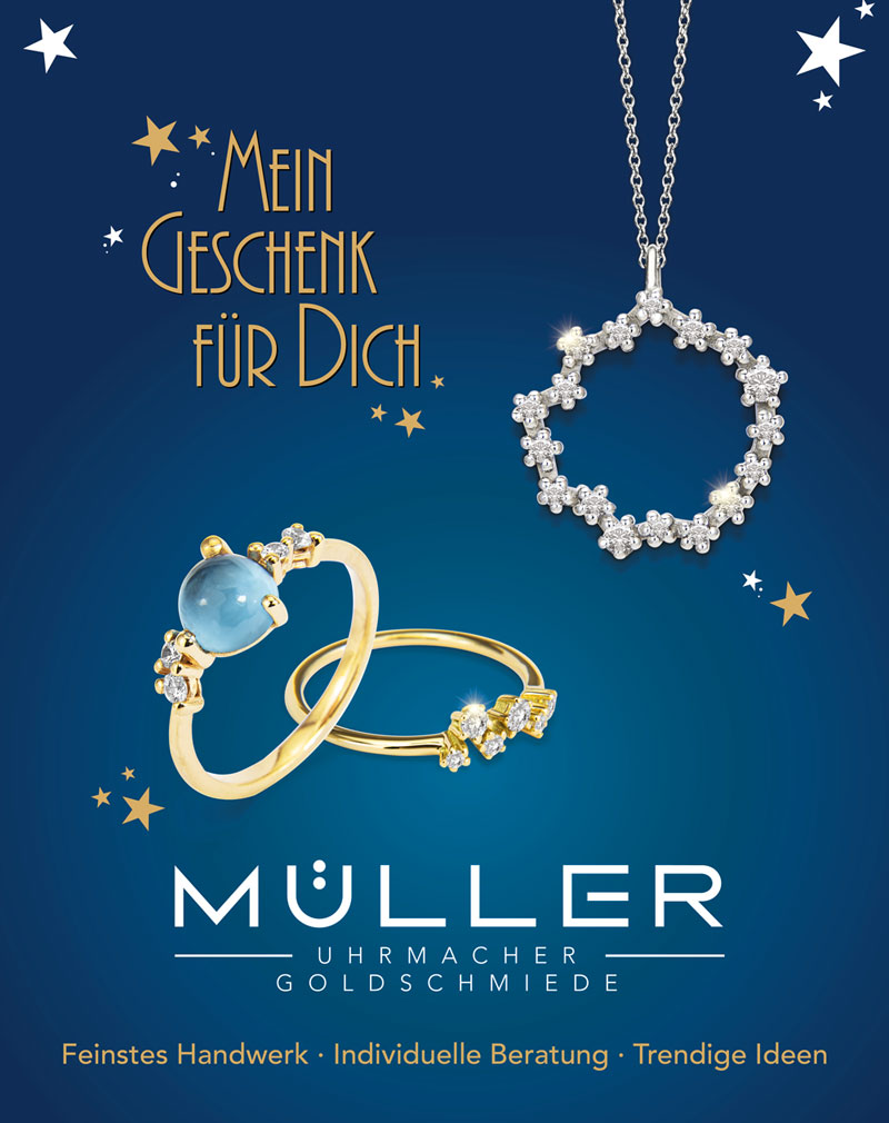 Exklusive Weihnachtsgeschenke wie Brillantringe und Brillantanhänger bei Müller Schmuck in Aichach